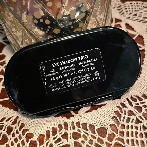 Merle Norman Eye Shadow Mirror Compact Trio; Ice, Rosewater, Silver Dollar; New - Picture 6 of 11